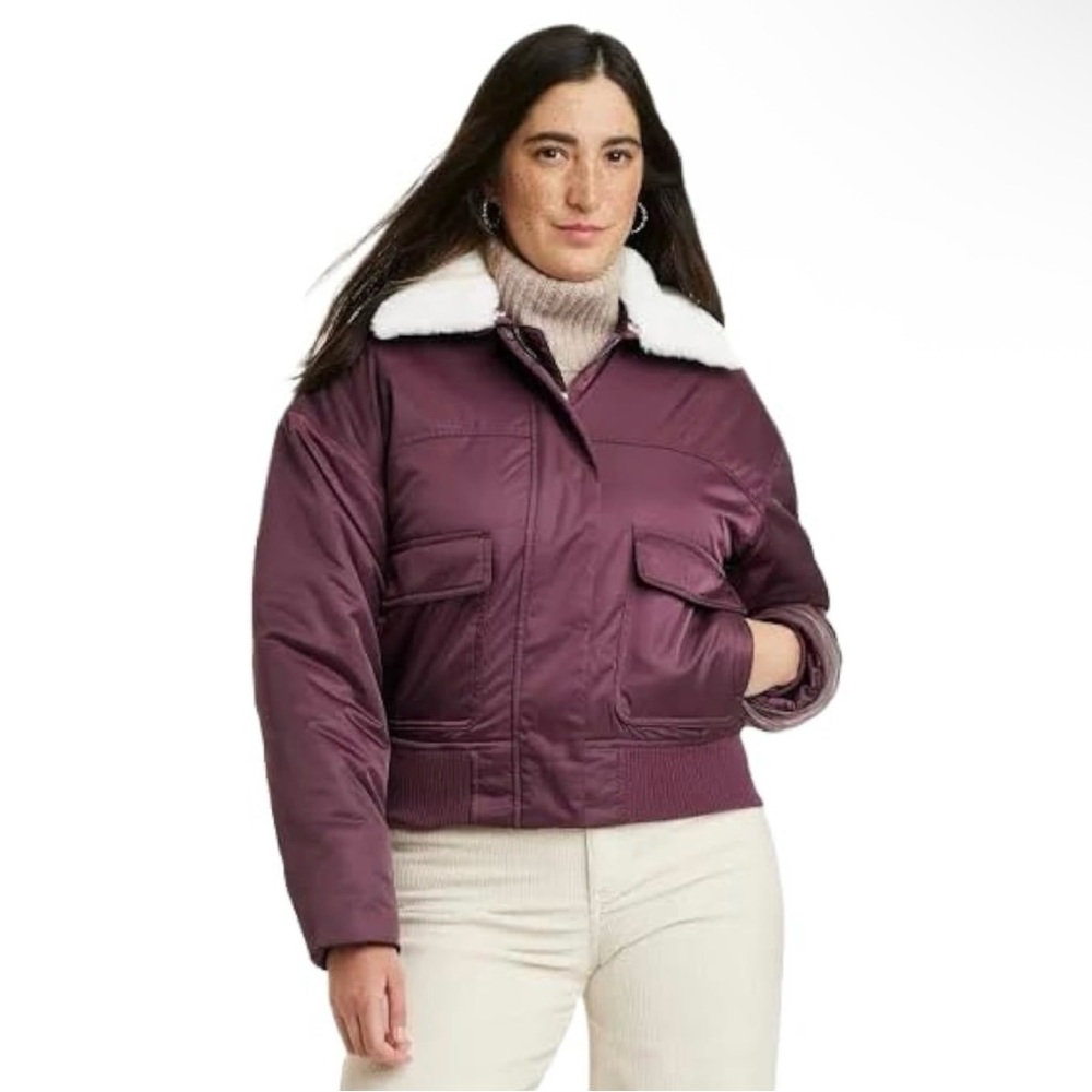 *NEW* Universal Thread Bomber Jacket w/ Removable Faux Fur Collar